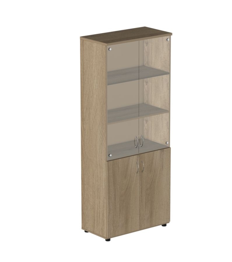 Шкаф для документов со стеклом Р.Ш-2СБ Крафт золотой