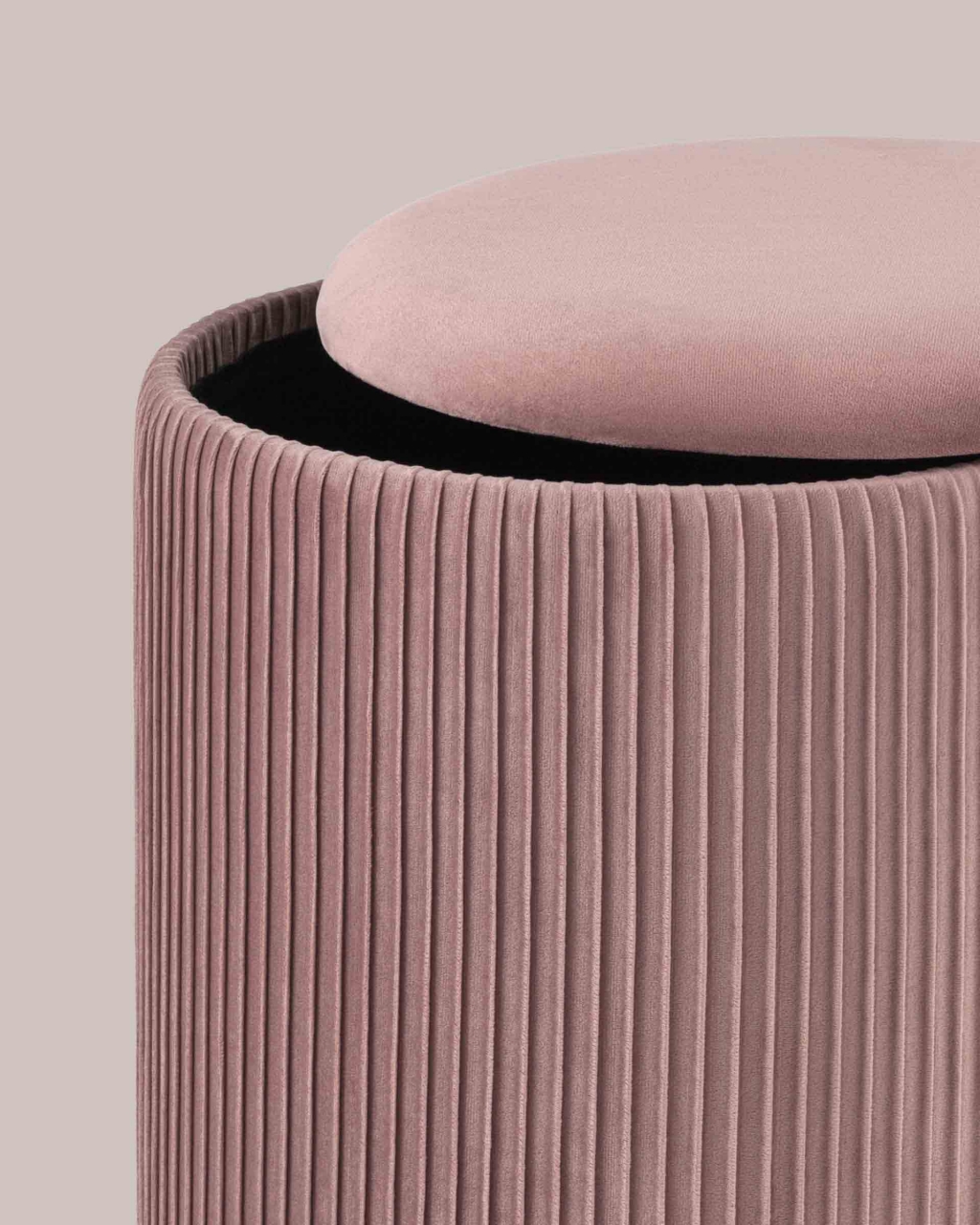Пуф Шарлотта с ящиком велюр Розовый