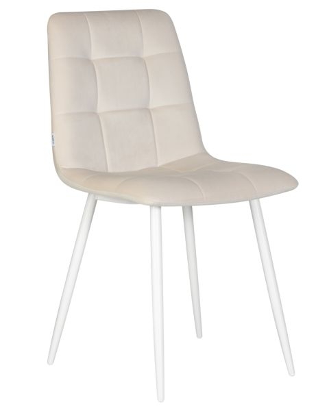 Стул обеденный DOBRIN CHILLY (Кремовый Holland 05, основание белое) 4 шт