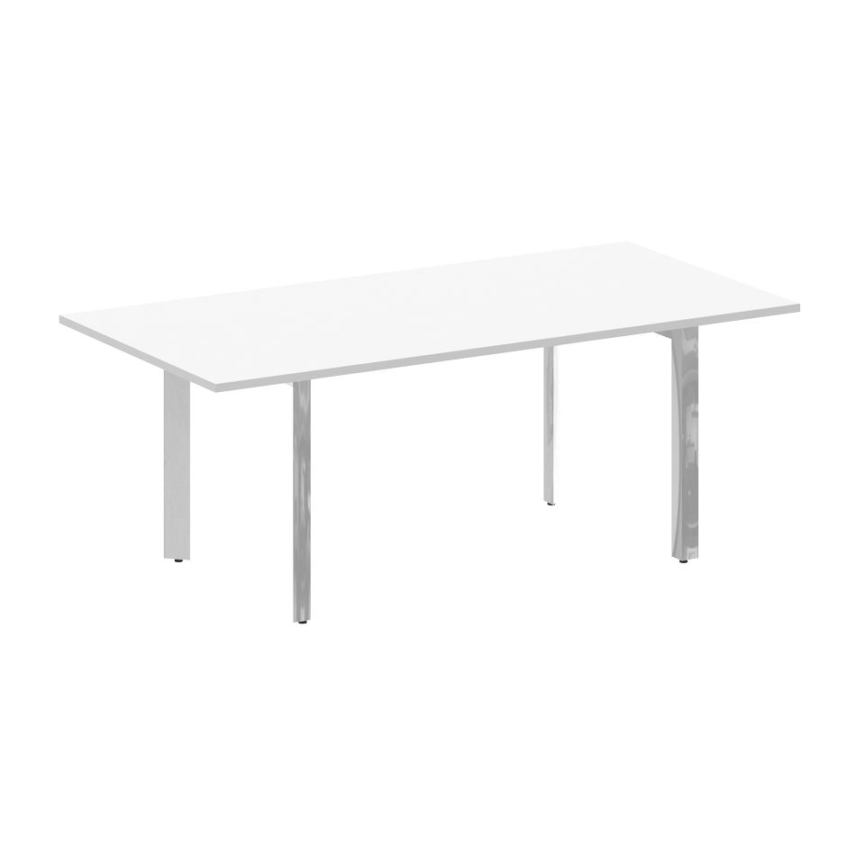 Стол переговорный на П-образном м/к ONIX DIRECT LUX M-O.MP-PRG-19 Белый бриллиант