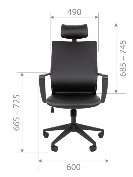 Кресло руководителя Chairman 545 экокожа Черный