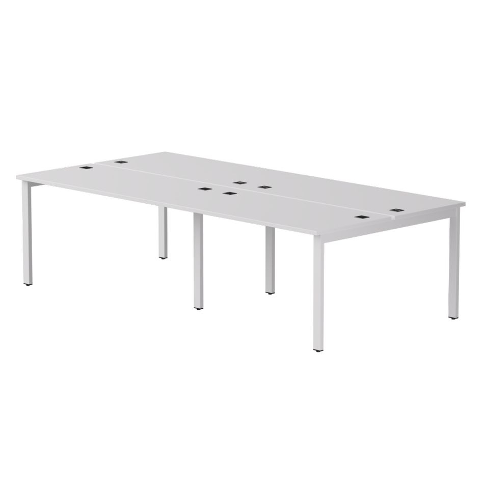 Бенч-система на 4 места на металлокаркасе, опоры 90 гр Everprof EVO 254S120 Белый