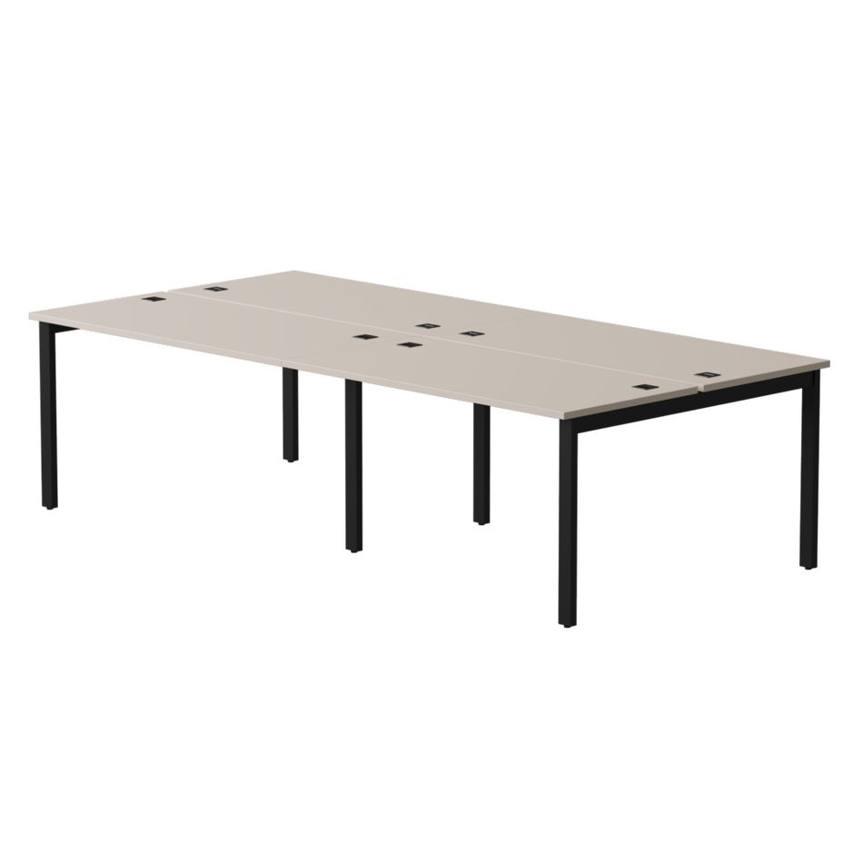 Бенч-система на 4 места на металлокаркасе, опоры 45 гр Everprof EVO 254S015 (2360) Кашемир Черный