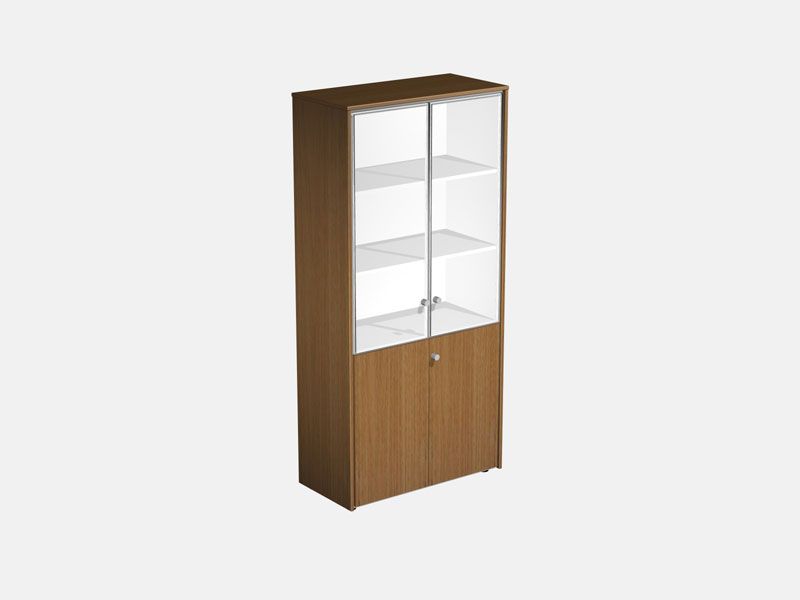 Шкаф для документов Profiquadro КВ 346 БН Орех ногаро/белый премиум