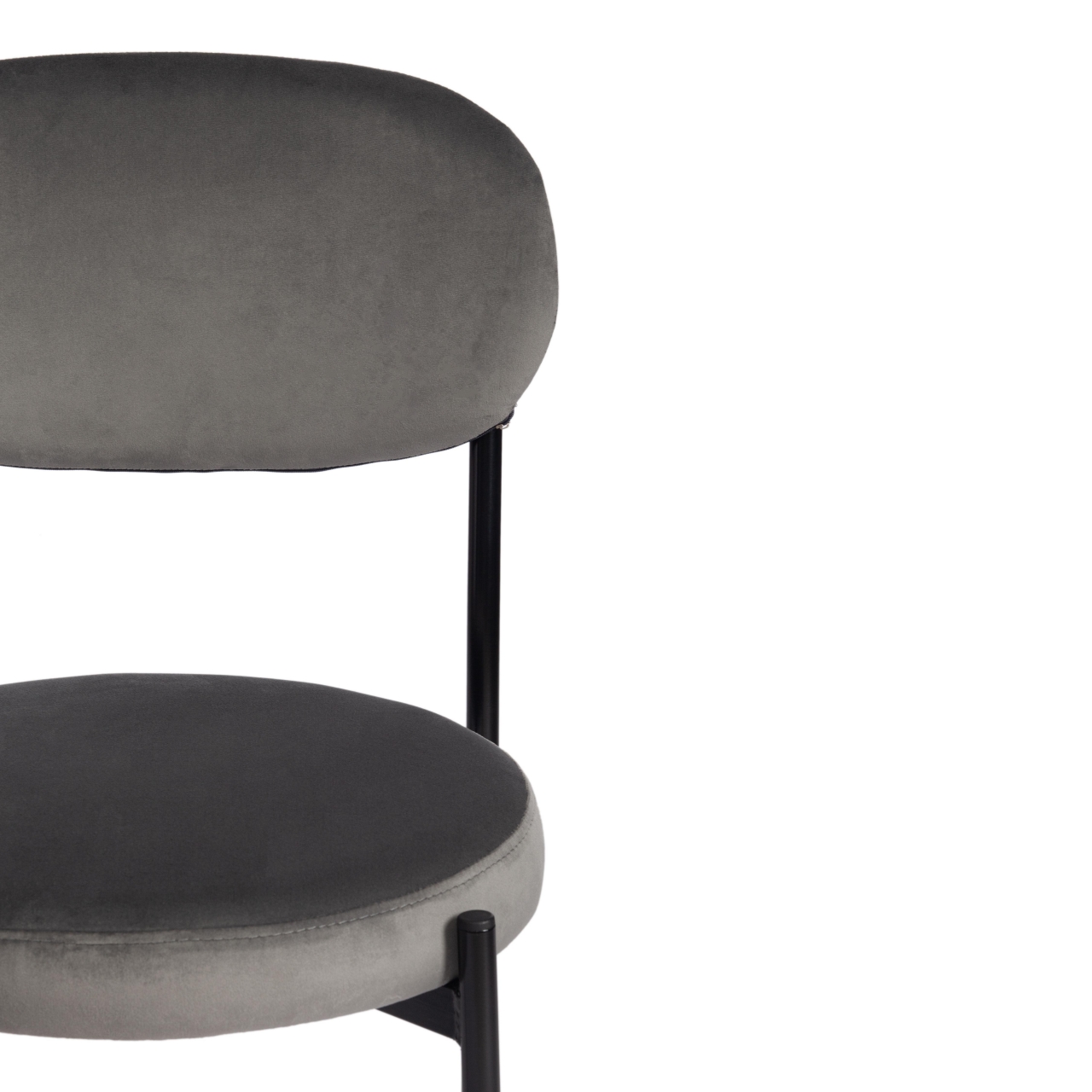 Стул REVO (mod. 7033) ткань/металл, 47х54х82 см, высота до сиденья 47 см, серый barkhat 26/черный