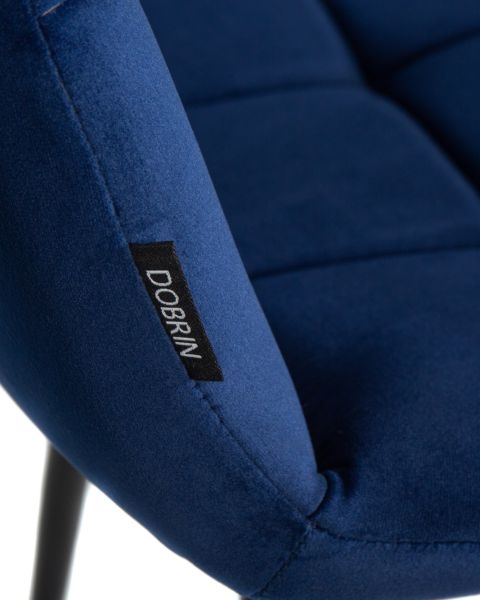 Стул обеденный DOBRIN CHILLY (Темно-синий Holland 60, основание черное) 4 шт