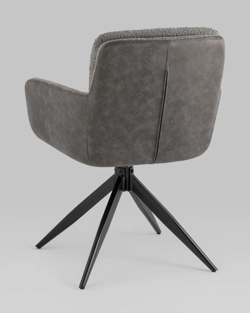 Стул Waldo серый с серой экокожей