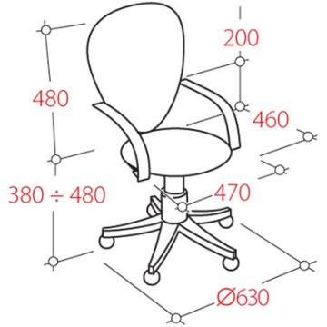 Кресло офисное UP_Prestige Кожзам 81125 Черный