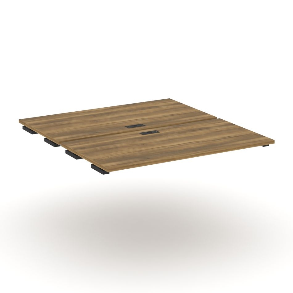 Двойной стол-приставка к двум опорным тумбам/шкафам CONCEPT CN.DSPR-007 Сандал Янтарный Черный