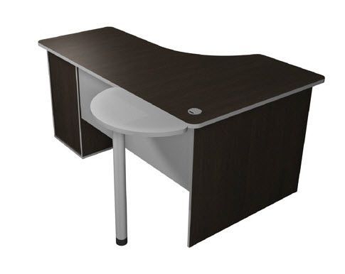 Станция рабочая с тумбой (левая) ПСРт3.16Л.1 венге/серый