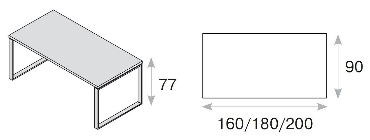 ROTONDA Стол L180 RO180 B/V3V2