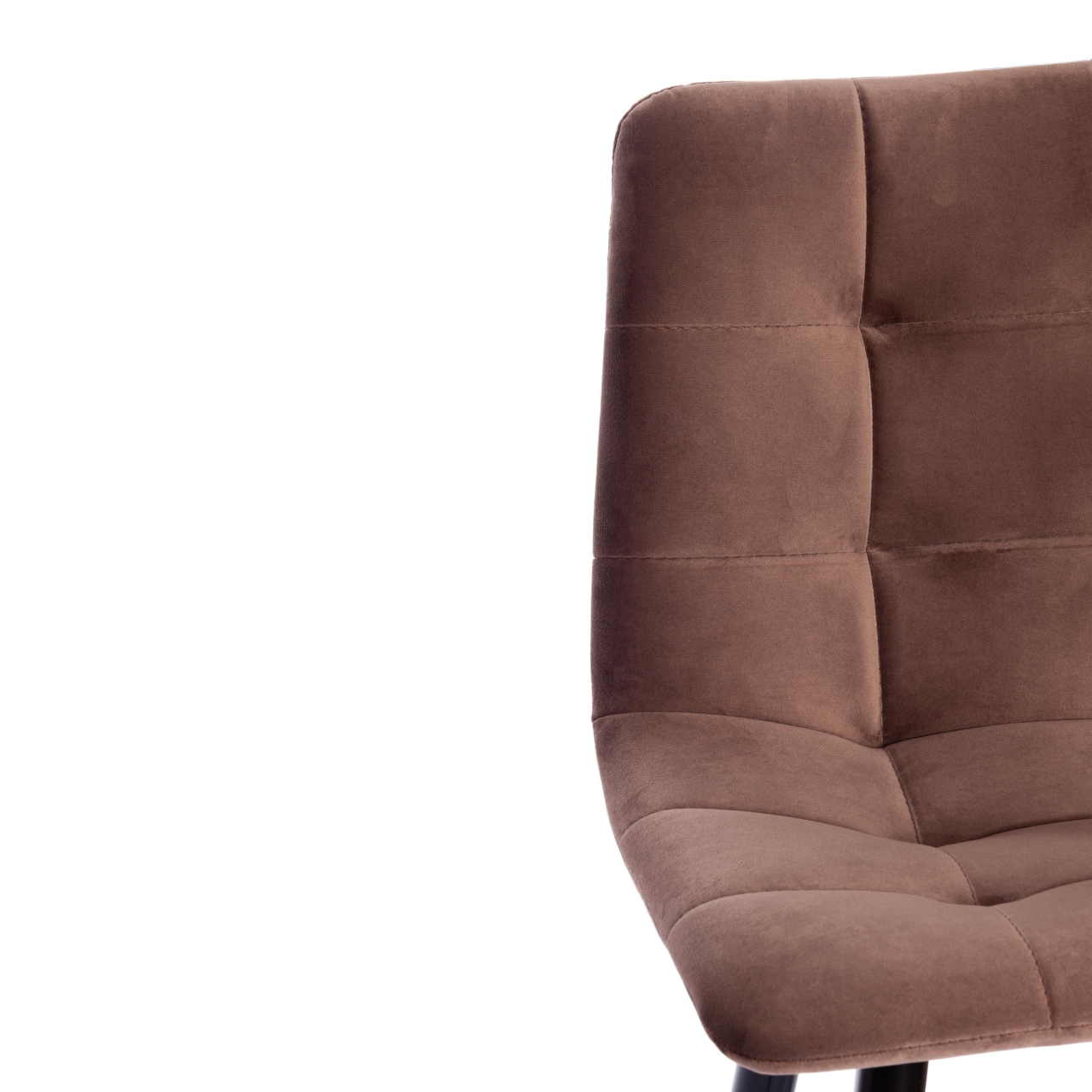 Стул полубарный CHILLY (mod. 7095пб ) ткань/металл, 53x44x94 см, высота до сиденья 66 см, коричневый barkhat 12/черный