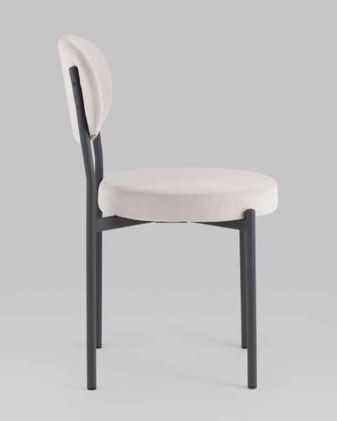 Стул Бриф SN NEW велюр светло-серый каркас антрацитовый муар 4 шт