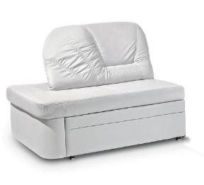 Оттоманка левая Премьер 6А Белая (кожа)