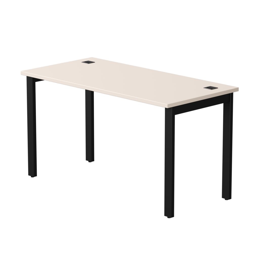 Стол прямой на металлокаркасе, опоры 90 гр Everprof EVO 254S007 Кашемир Черный