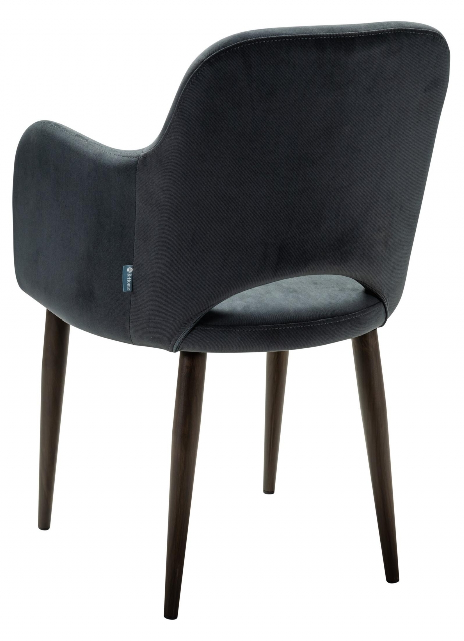 Кресло Ledger К Diag grey/т. орех