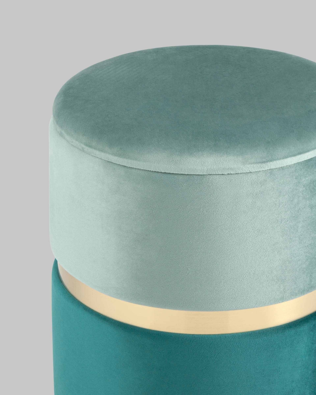Пуф Кэрри с ящиком велюр Бирюзовый