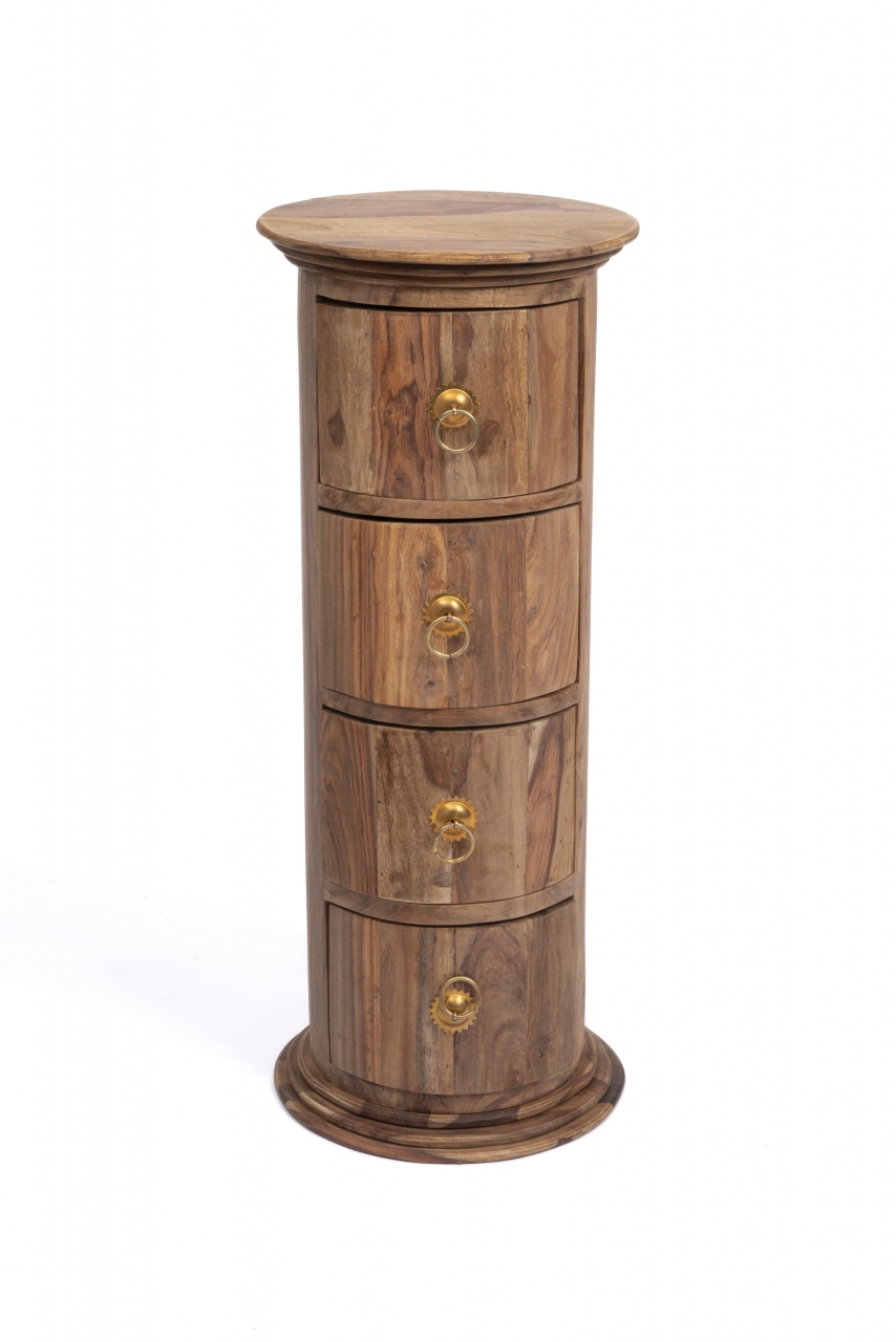 Тумба Бомбей - 0768 палисандр, 71хD28,5см, Natural tinted (натуральный тонированный)