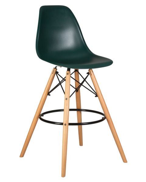 Стул барный DOBRIN DSW BAR (ножки светлый бук, цвет темно-зеленый (G-13)) 2 шт