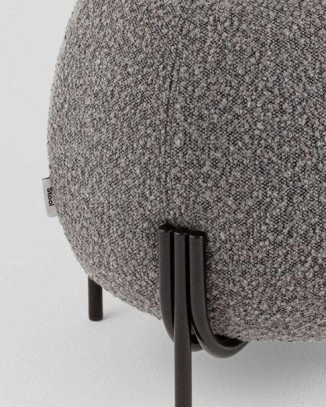 Пуф Флик new ткань букле темно-серый