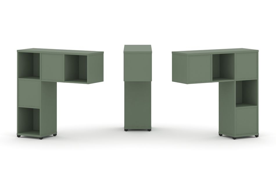 Надставка на стол низкая двухсторонняя + задняя стенка (5 шт.) CONCEPT CN.DNN-001 Кобо Черный металл