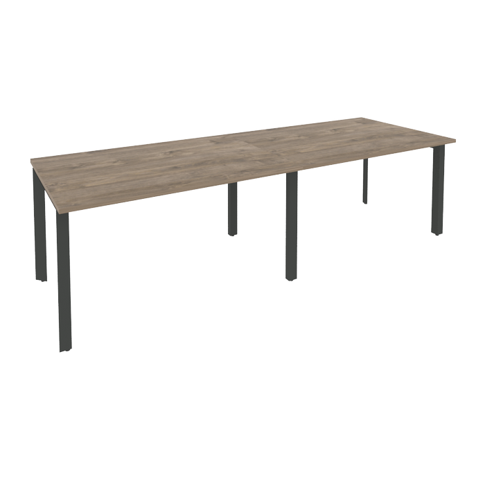 Стол переговорный (2 столешницы) ONIX O.MP-PRG-2.3 Тиквуд Темный/Антрацит