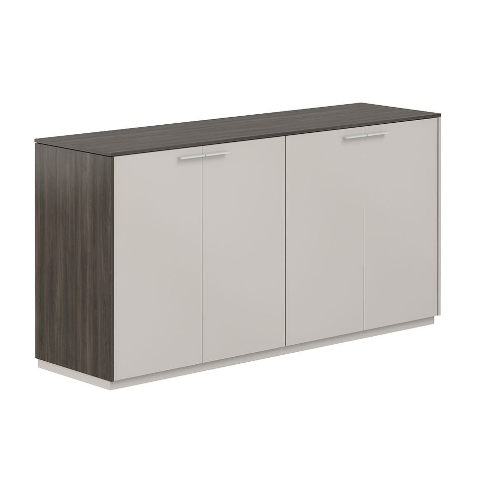 Шкаф низкий двойной Atlas NZ-0314+NZ-0314.BT.GS Бренсон Трюфель Серый камень