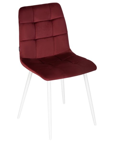 Стул обеденный DOBRIN CHILLY (Бордовый Holland 47, основание белое) 4 шт