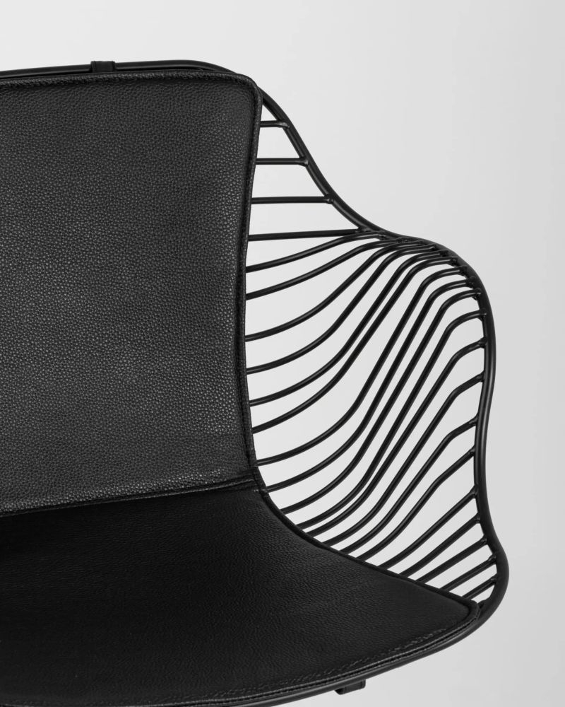 Кресло Thomas Черное с черной подушкой