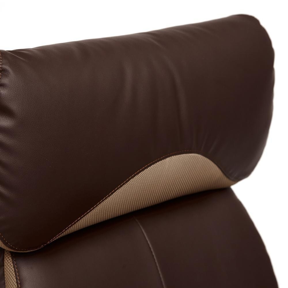 Кресло DUKE кож/зам/ткань, коричневый/бронза, 36-36/21