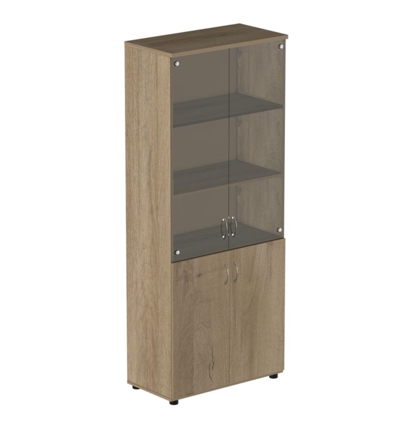 Шкаф для документов с тонированным стеклом Р.Ш-2СТ Крафт золотой