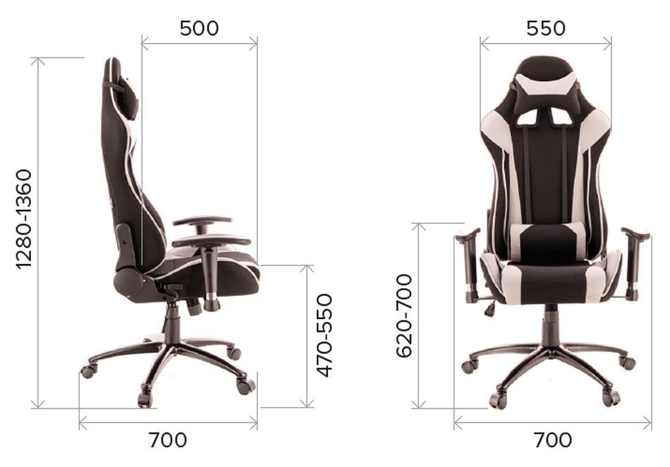 Кресло геймерское Everprof Lotus S4 Ткань Черный Серый