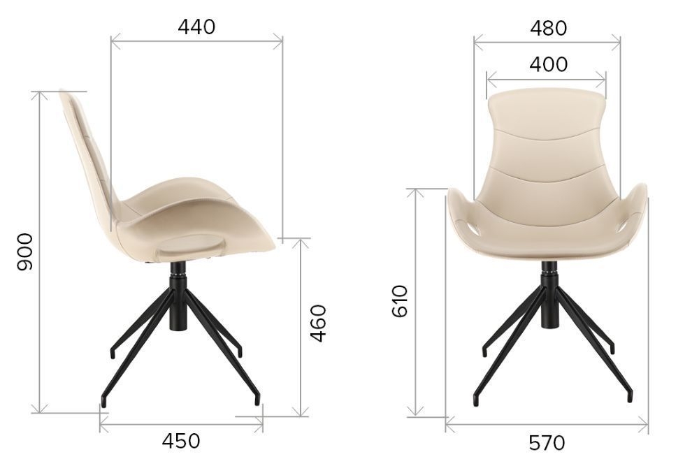 Стул Everprof Freedom Экокожа Черный