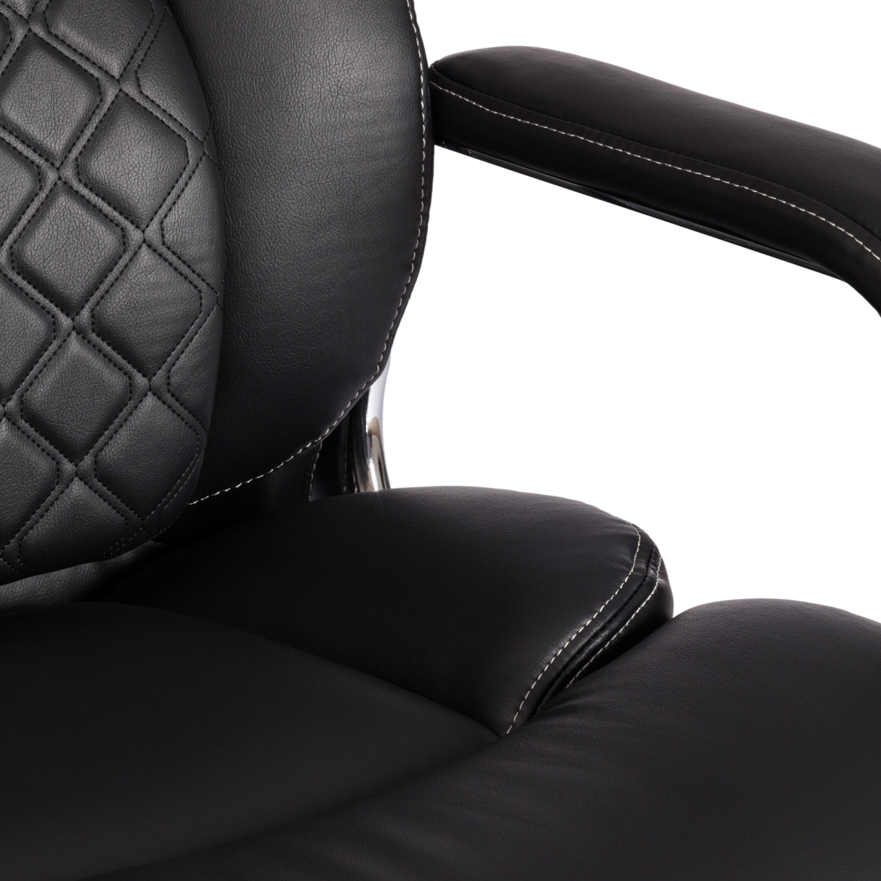 Кресло Atlant рецикл. кожа/иск. кожа, черный