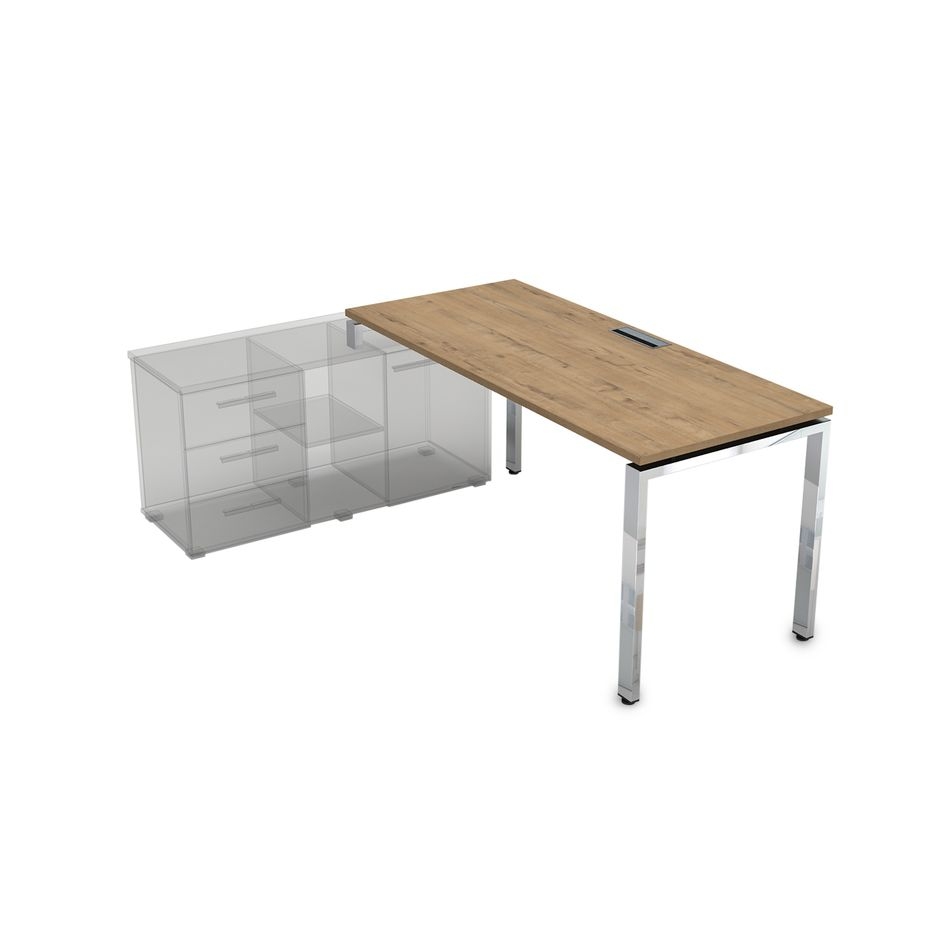 Стол рабочий, прямолинейный три опоры, левый GLOSS LINE НСТЛ-П.995 Teakwood