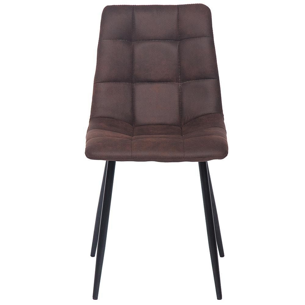 Стул CHILLY (mod. 7094) / 1 шт. в упаковке металл,ткань наппа, 45 х 55 х 87,5 см, темно-коричневый/черный, PK-03