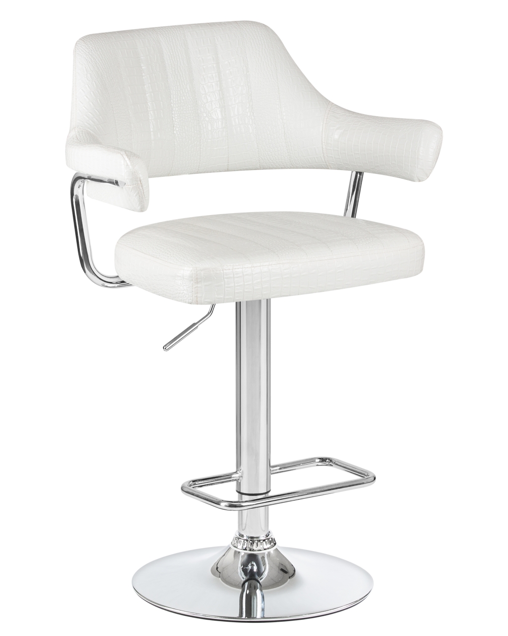 Стул барный DOBRIN CHARLY Белый крокодил