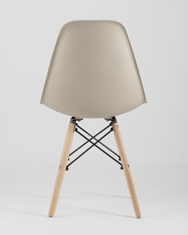Стул Eames Style DSW бежевый (разборный каркас)