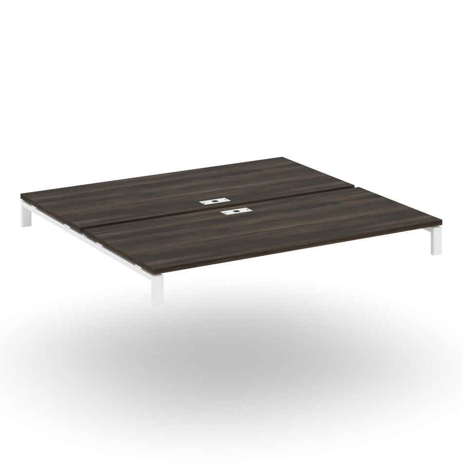 Двойной стол надставка на две опорные тумбы CONCEPT CN.DSN-008 Дуб Мали Белый