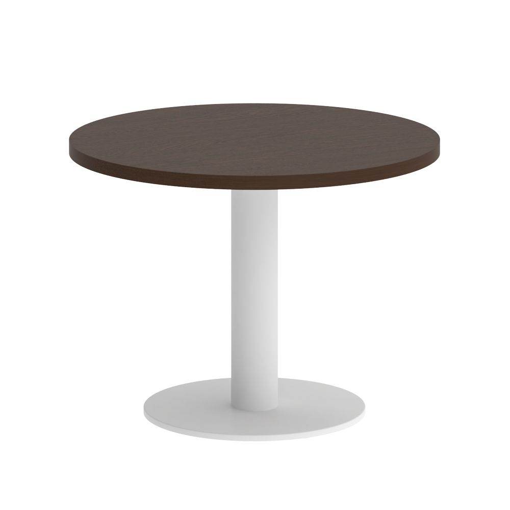 Стол журнальный круглый HOME OFFICE VR.SP-5-60.1G Венге Цаво/Белый металл