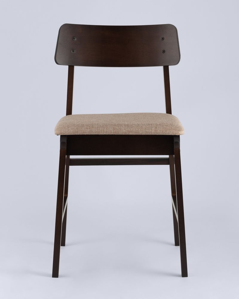 Комплект из двух стульев ODEN мягкая тканевая Коричневая обивка