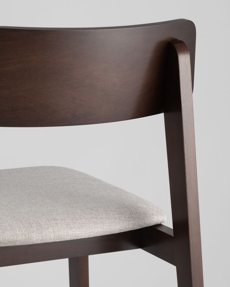 Комплект из двух стульев ODEN мягкая тканевая Светло-серая обивка