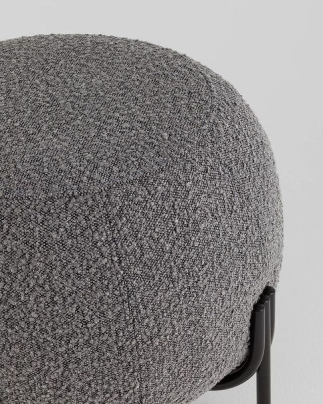 Пуф Флик new ткань букле темно-серый