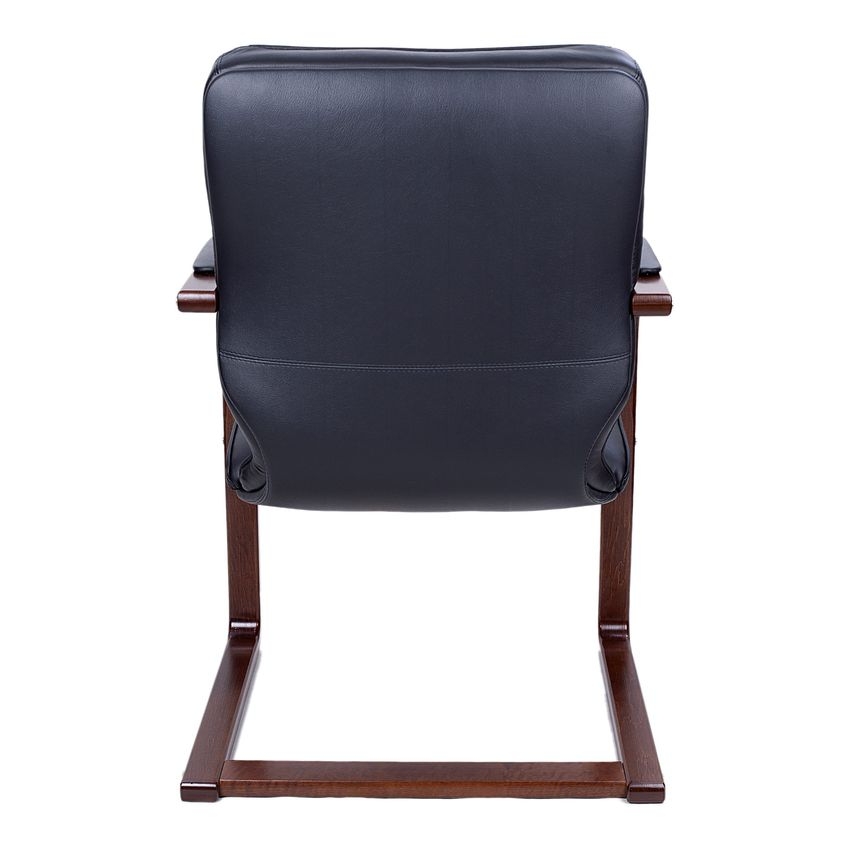 Кресло посетителя Leeds wood C Черное