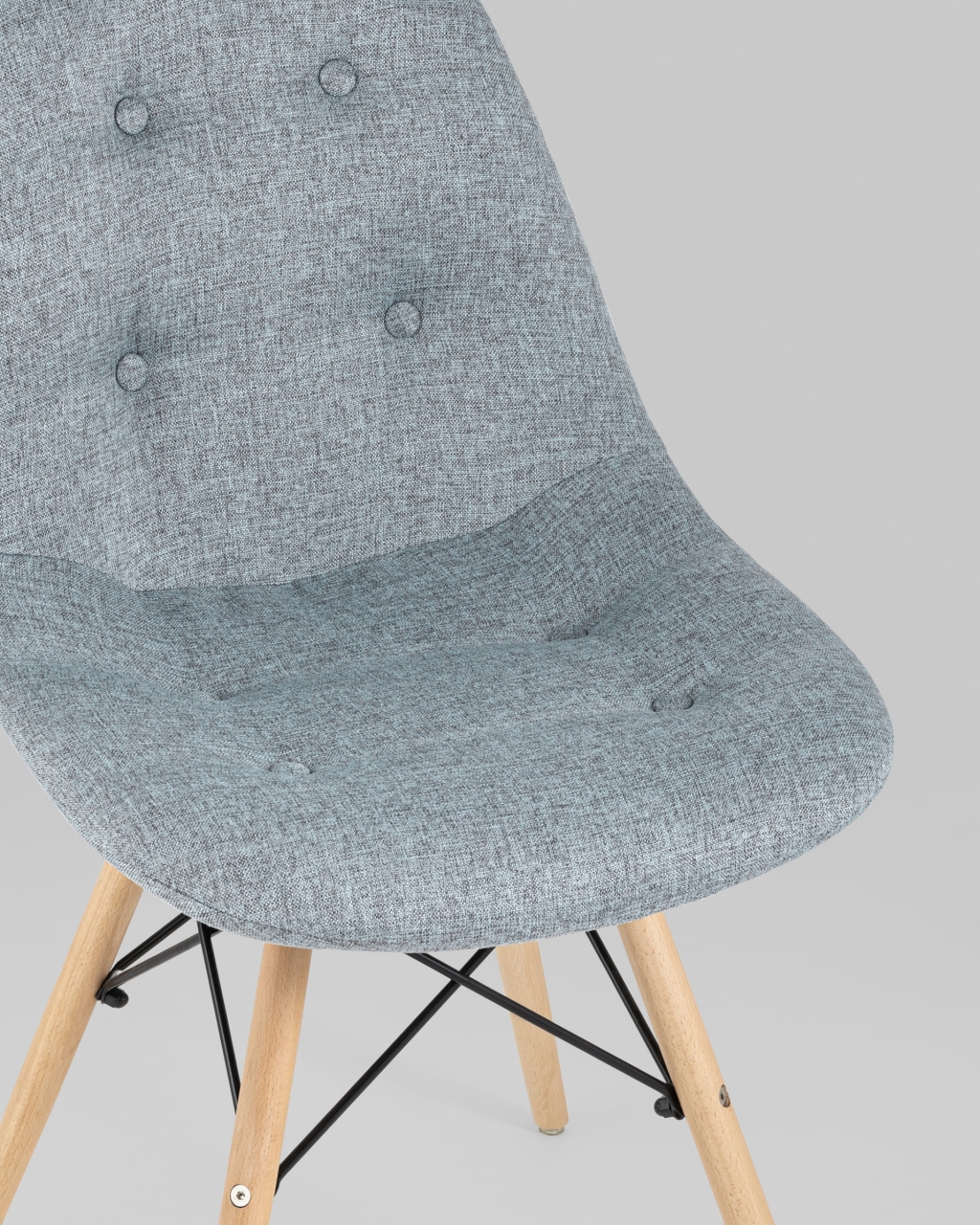 Стул DSW SOFT рогожка Серо-голубой