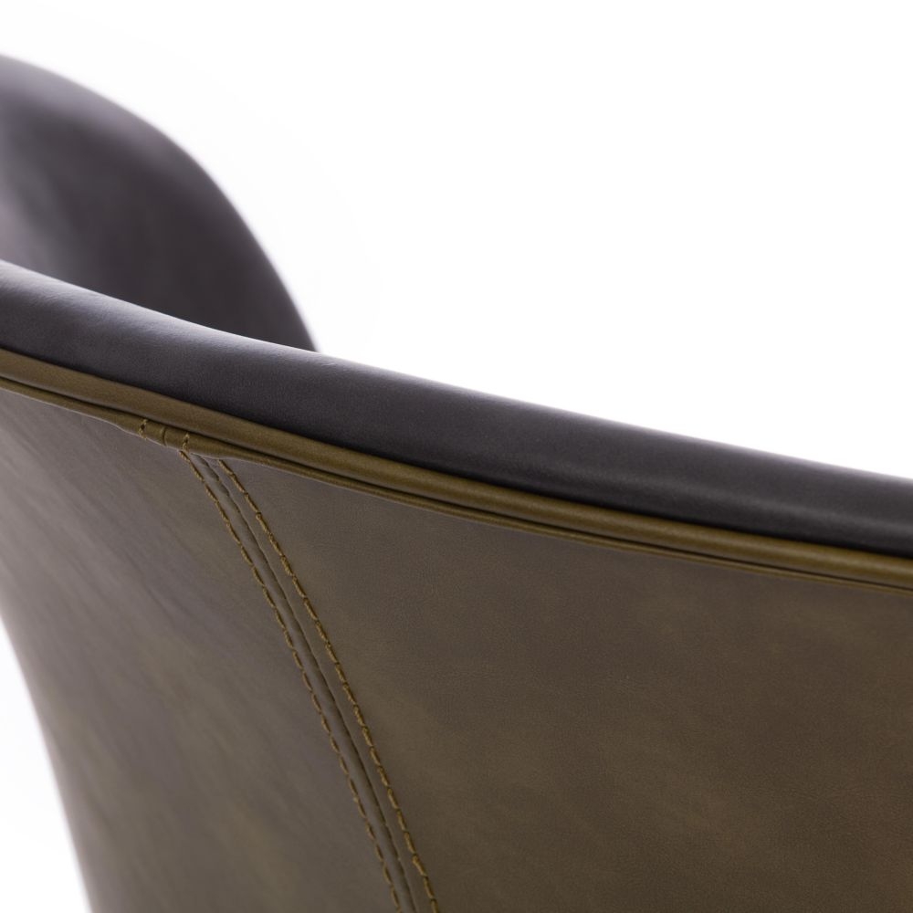 Стул KRANZ (mod. 9322М) / 1 шт. в упаковке экокожа / пластик , 53 х 55 х 45 х 76,5, Grey (Cерый) 7 / Olive (Оливковый) 19 / черный