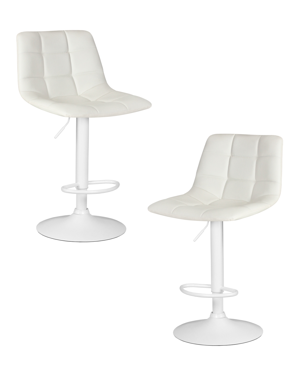 Стул барный DOBRIN TAILOR WHITE (белый PU) 2 шт