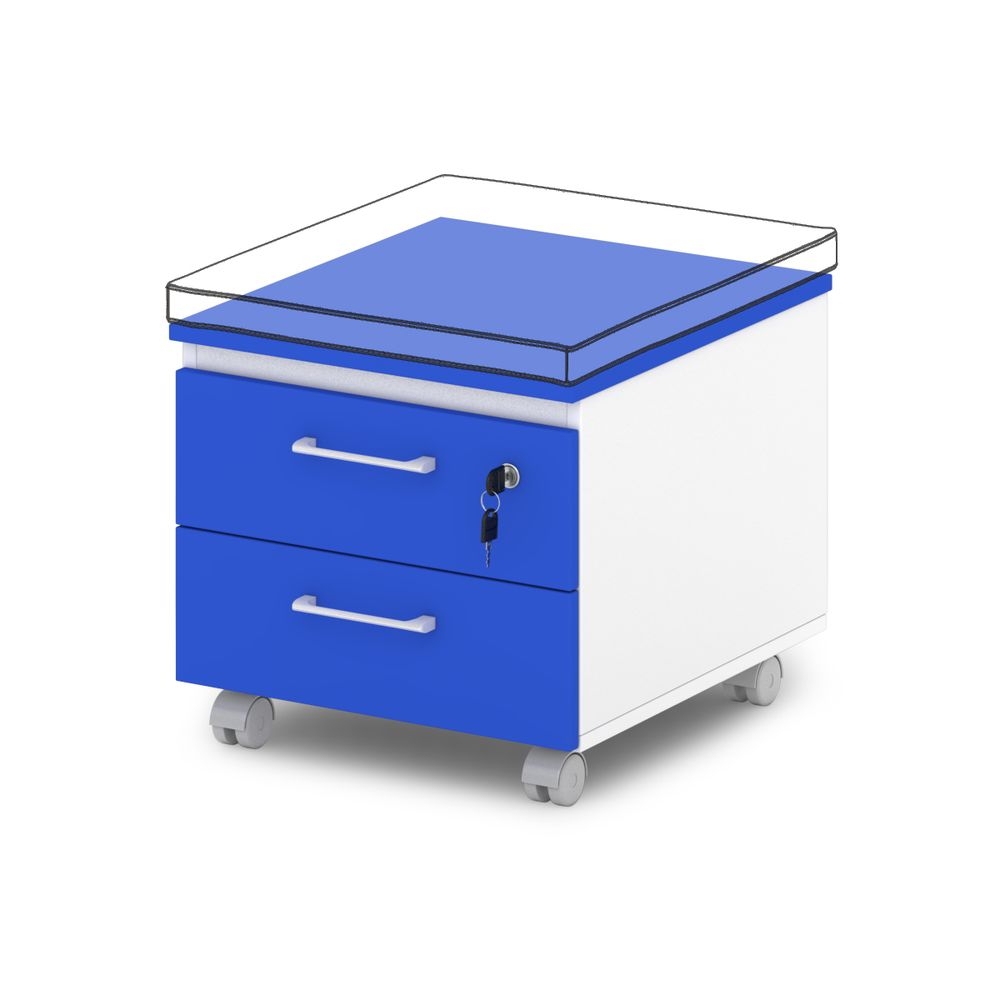 Тумба подкатная низкая S-96 Sentida Color Голубика