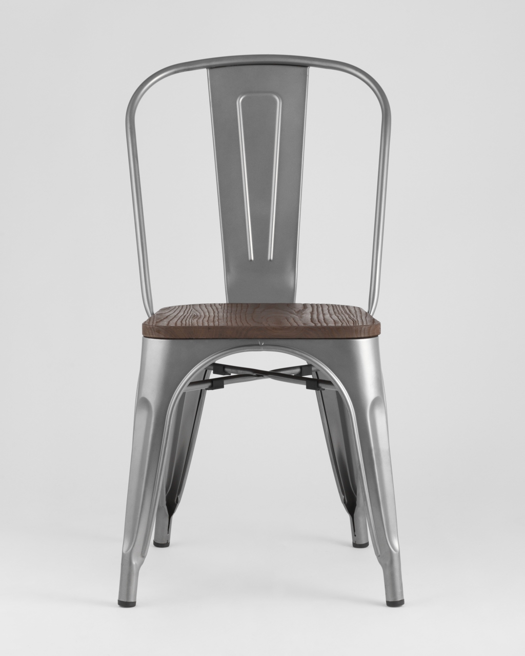 Стул Tolix Wood 850 Серебристый