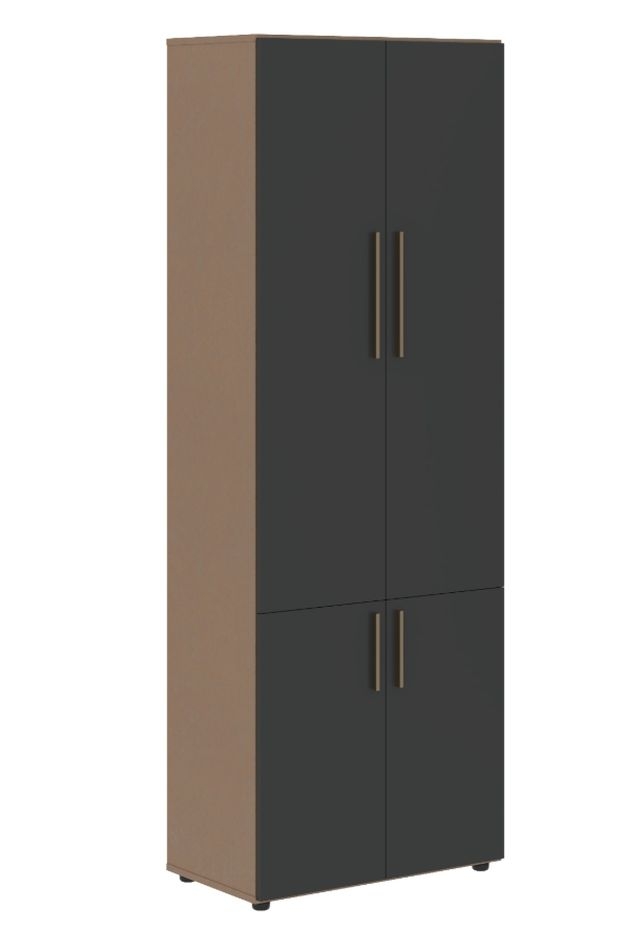 Шкаф с глухими средними и малыми дверьми VELION VHCS 80.3 Яшма черный Кобра